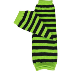 Wrapables Stars, Stripes, and Solids Colorful Baby Leg Warmers, Green/Black, One Size