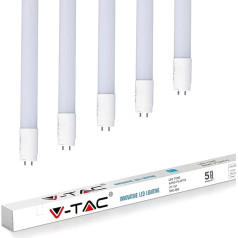 V-Tac LED spuldzes 150 cm | LED luminiscences spuldzes 150 cm | LED luminiscences spuldzes | Samsung mikroshēma - Dienas gaiši balta (6400 K) - 2000 lūmenu - T8 - G13-22W - 150 cm | 5 gab. iepakojumā