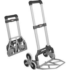 ATHLON TOOLS kāpņu pacēlāja maisu kravas automašīna līdz 100 kg - salokāms - alumīnija - īpaši garš rokturis 110 cm - liela plata iekraušanas lāpsta - lielas kravnesības kāpņu maisu kravas automašīna