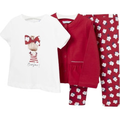 Mayoral Set of 3 Leggings for Baby Girls Red