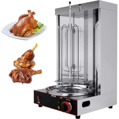 Vertikaler Kebab Döner Fleischgrill - Edelstahl Gas Broilers Home Rotisserie Ofen mit Temperatureinstellungsschalter - Grill Döner Kebab Maschine