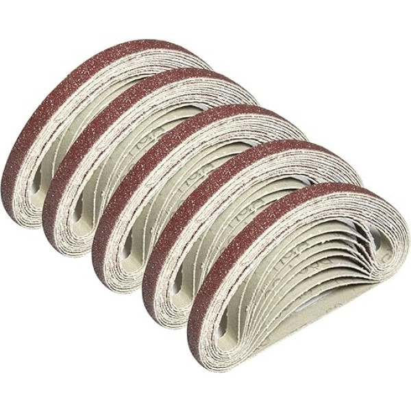 Bandschleifer-Schleifbänder, 50 Stück 10 x 330 mm Schleifband 3/8 x 13 Zoll Bandschleifer Schleifpapier Schleifpapier Schleifpapier Holzbearbeitungswerkzeuge Zubehör for Schleifen, Schärfen (Größe: Körnung 240) (S