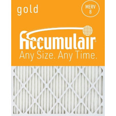 Accumulair Gold 12 x 27 x 1 (11,5 x 26,5) MERV 8 Воздушный фильтр/фильтр для духовки (упаковка из 2)