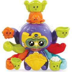 VTech Splash & Play Octopus | Interaktīvā rotaļlieta vannai ar skaņām un frāzēm | Piemērota 12-36 mēnešu vecumam