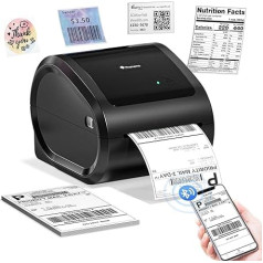 Phomemo Bluetooth Etikettendrucker, DHL etiķešu printeris 4x6 Etiķešu printeris Labeldrucker Versandetiketten Druckerfür Versandpakete Kompatibel mit Ebay, Amazon, Etsy,Ups, Wish, Shopify, Zalando, Otto