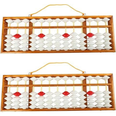 Yangyou 2X Abacus Ķīniešu Abacus Matemātiskā izglītība Lehrer Rechner Hängender Abacus Mācību Abacus 58X19cm für Lehrer