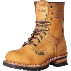 ADTEC Men's 9 Inch Super Logger with Steel Toe, Rugged Goodyear World Construction, Utility Boot, Brown, 7 M US