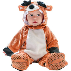 ZumZup Unisex Baby Romper Jumpsuit Romper Costume Coat Hood Stitch Pyjamas Cute Costume Kids Animal Shape