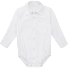 Alvivi Baby Boys Romper Long Sleeve Christening Body Gentleman Shirt Jumpsuit Christening Clothing Suit, белый
