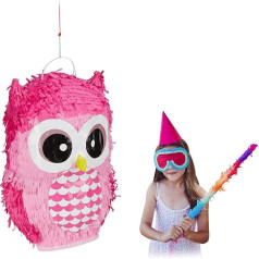 2 x Pinata Pūce Cute Animal Pinata, lai aizpildītu sevi dzimšanas dienas karājas Punata bērniem rozā krāsā