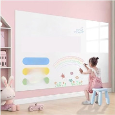 LOLAIKE Statisches Whiteboard-Papier, Große Whiteboard-Blätter zum Anbringen an der Wand abwischbar und wiederbeschreibbar für: Zuhause, Unternehmen, Schule(Izmērs:0,6x5m)