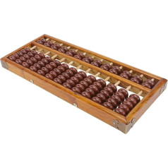 Abacus, matemātikas mācību rīks, ķīniešu Abacus 1 gab Abacus matemātikas slīpēšanas rīks mācību studentiem Koka Vintage rotaļlietas Ķīniešu japāņu kalkulators Matemātikas mācību rīks 11x4.6 (krāsa: kafija a)