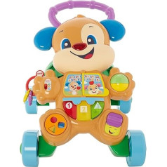 FISHER-PRICE Mācību rotaļu staigule kucēnam - muzikāla pastaigu rotaļlieta mācībām staigāt ar divām spēļu funkcijām un Smart Stages mācību saturu, 75+ skaņas un dziesmas, no 6 mēnešiem, HBW51