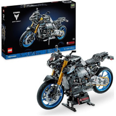 LEGO 42159 Technic Yamaha MT-10 SP motocikla modelis pieaugušajiem, autentisks transportlīdzekļa modelis ar 4 cilindru dzinēju, funkcionālu stūres iekārtu un AR lietotni, dāvana vīriešiem un sievietēm