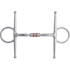 AK Full Cheek Rotary Double Cooper Roller Snaffle Horse Bit AKRS-2612 (5.50 Inch, Silver)