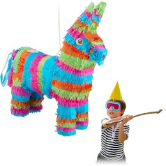 2 x Pinata ēzelis, dzīvnieku pinata pildīšanai, bērniem, dzimšanas dienai, JGA, skolas uzņemšanai, dekorēšanai, piekarināmā pinata, krāsaina