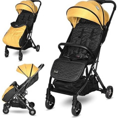 Lorelli Myla Pushchair mazs salokāms tikai 7 kg kompakts sporta sēdeklis līdz 15 kg piemērots ceļošanai ar lidmašīnu Baby Travel Buggy Yellow