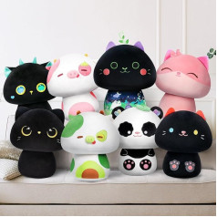 Mewaii Kawaii Cuddly Toy, 36 cm bērniem Mēness acis Cuddly Toy, sēņu formas mīksts iemest spilvens plīša spilvens, pildīta rotaļlieta dāvana no 3 gadiem