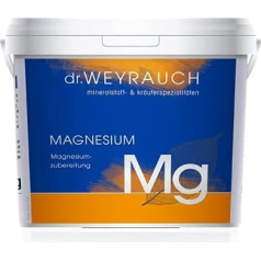 Dr. Weyrauch Mg Magnesium | 1000 г | Дополнительный корм для лошадей | Чистый органически связанный магний | Для беспокойства, напряжения и ограничения по