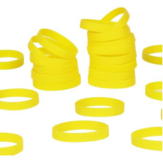 THXIY Pack of 100 Silicone Bracelets Universal Bracelets Blank Rubber Silicone Bracelets, Rubber Silicone