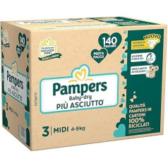 Pampers Penta Baby Dry Midi 3 izmēra 140 autiņbiksītes