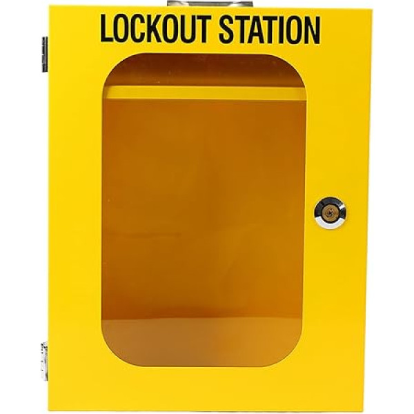 Lockout-Tagout-Station, Robuste Stahlkonstruktion Großes Fassungsvermögen Ungefüllt Lockout Tagout-Kabinett Wandmontiert Durchsichtig Loto-Kit mit Sicherheitsschlössern