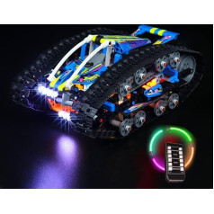 LED gaismu komplekts Lego transformācijas transportlīdzeklim, dekoratīvo LED gaismu komplekts Lego 42140 Technic apvidus automašīnai - tikai gaismu komplekts, bez Lego modeļa (tālvadības pults versija)