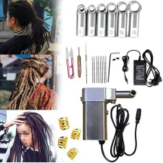 PoNPeD Handheld Instant Dreadlocks Crochet Flechten Making Machine Mit 20 Automatischen Crochet Nadeln, DIY Ihre Eigenen Synthetischen Oder Menschlichen Haare Locs Stil Leicht