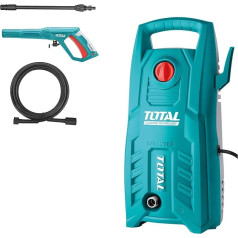 Total Tools - Spiediena mazgātājs | Jauda 1400 W | Oglekļa motora birstes | ar 5 m šļūteni un kabeli | Maksimālais spiediens 130 bāru