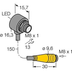 3066668 - T8AP6RQ, optisks sensors (Empfänger) Miniatūrsensors