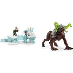 Schleich 42497 Ledus cietokšņa uzbrukums, bērniem no 7-12 gadiem, ELDRADOR Creatures - rotaļu komplekts & SCHLEICH 42521 Pjēra figūra, daudzkrāsains