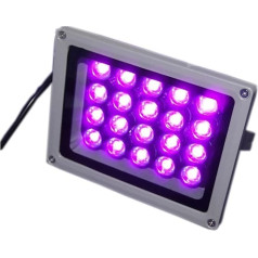 YZACK LED 405 nm 365 nm 395 nm UV gēla cietināšanas lampa UV gaismas cietināšanas eļļas drukāšanas mašīna stikla tintes krāsu sietspiede 3D printeris (izmērs: 1 UK, krāsa: 365 nm)