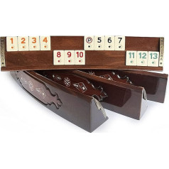 Handmade Elliptical Solid Wood Mosaic Set Natural Rosewood Veneer Solid Color Rummy Set - Okey Playset - Tile Rummy