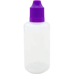 ZhengELE Plastmasas pudele ar adatu PE 30 ml Tukšas pudeles ar bērnu drošu vāciņu e-šķidruma vākam (krāsa: violets vāciņš, specifikācija: 30 ml) Iepakojums 2500 gab.