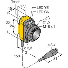 3069210 - QS18EP6DQ, optisks sensors, atstarotājs