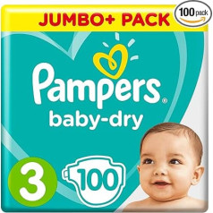 Pampers (vecā versija) bērnu autiņbiksītes 3. izmēra (6-10 kg), 100 gab. iepakojumā