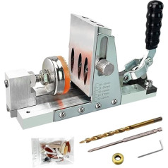 TAITUS Pocket Hole Jig Kit Holzbearbeitung Schräglochsucher Bohrer 15-Grad-Winkel-Bohrführungsset Locher DIY Zimmereiwerkzeuge (Krāsa : 1 UK, Izmērs : komplekts 1)