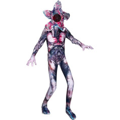 Demogorgon Costume Scary Halloween Costume Kids Jumpsuit Cosplay with Mask Costume for Boys 5-12 Years