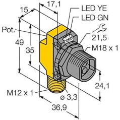 3071778 - QS18VP6FQ8, optisko sensoru pamatne stikla paneļiem