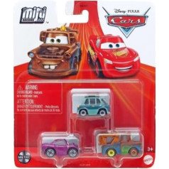 Disney Cars Mini Racers 3er-Pack (Professor Z, Mater, Holley Shiftwell)