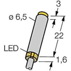 Turck Induktivitātes sensors nicht bündig NPN, Schließer NI3-EH6,5K-AN6X