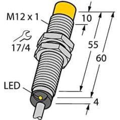 4405064 - NI5U-M12E-AD4X, Induktiver sensors uprox®+