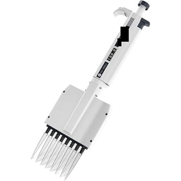 Labor-Tischzentrifugenmaschine Multichannel Pipette Lab liefert Variable Volumen Mikropipette 8 Kanäle 12 Kanäle Pipette -Kapazität: 0,5 l - 300 l Mit ergonomischem Design (Izmērs : 8 kanāli 50-300ul