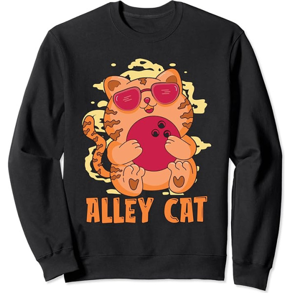 Alley Cat Ninepins Bowlingspieler Sportballbahn Bowling Sweatshirt