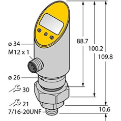 6832851-PS01VR-505-LI2UPN8X-H1141,Drucksensor (verdrehbar) pnp/npn