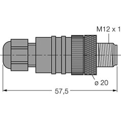 Turck 6827197-BL67-WAS5-THERMO,Zubehör f. BL67 M12x1 Rundsteckverb.m. Pt1000 Fühler