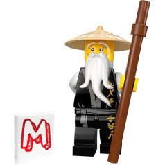 LEGO Ninjago minifigūriņa - Sensei Wu (melns tērps un spieķis) - stends 70670