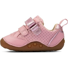 Clarks Tiny Sky Toddler gaiši rozā ādas apavi bērniem pirms pastaigas, rozā, 20 EU