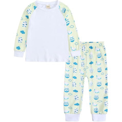 Mashaouyo Ärmel-Set Nachtwäsche für Kleinkinder, Säuglinge, Mädchen, Osterhasen-Ei, Baby-Jungen, Pyjamas, Kinder, Lange Jungen-Outfits und Set Baby Overall Herbst