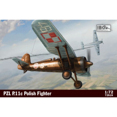 Pzl p.11c poļu iznīcinātāja lidmašīnas montāžas modelis